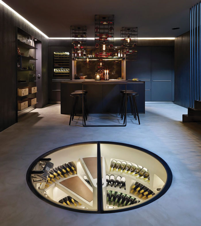 spiral-cellar-spaces-contemporary-with-high-end-wine-racks