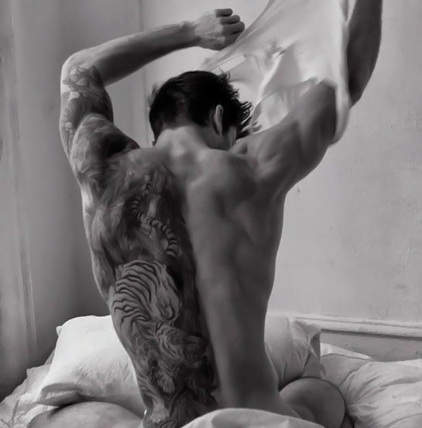 male tattoo body
